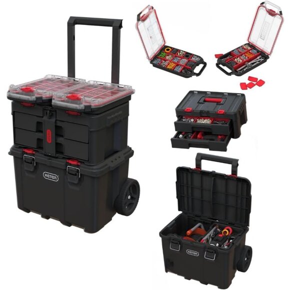Other - Stack N’ Roll 4-Piece Rolling Tool Storage System – Includes Large Rolling Tool